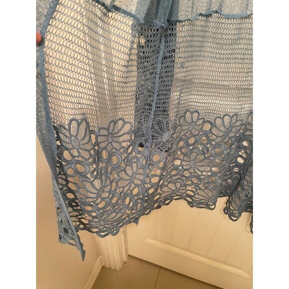 Forgotten Grace Lace Cardigan OPEN WOMEN'S 2X Blue - Picture 7 of 12